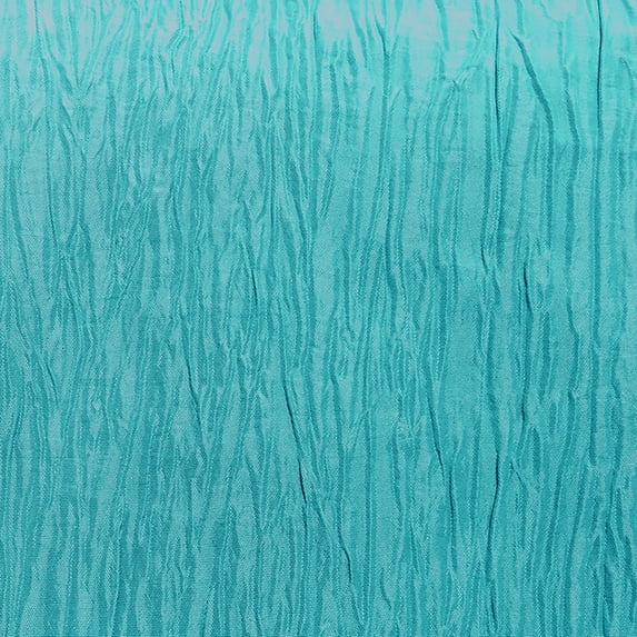 Ultimate Textile Crinkle Taffeta - Delano 132-Inch Round Tablecloth Turquoise Blue