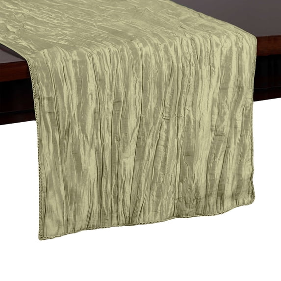 Ultimate Textile Crinkle Taffeta - Delano 14 x 90-Inch Table Runner