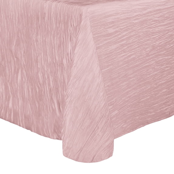 Ultimate Textile Crinkle Taffeta - Delano 50 x 108-Inch Oval Tablecloth Light Pink