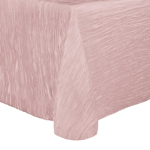 Ultimate Textile Crinkle Taffeta - Delano 50 x 120-Inch Oval Tablecloth Light Pink