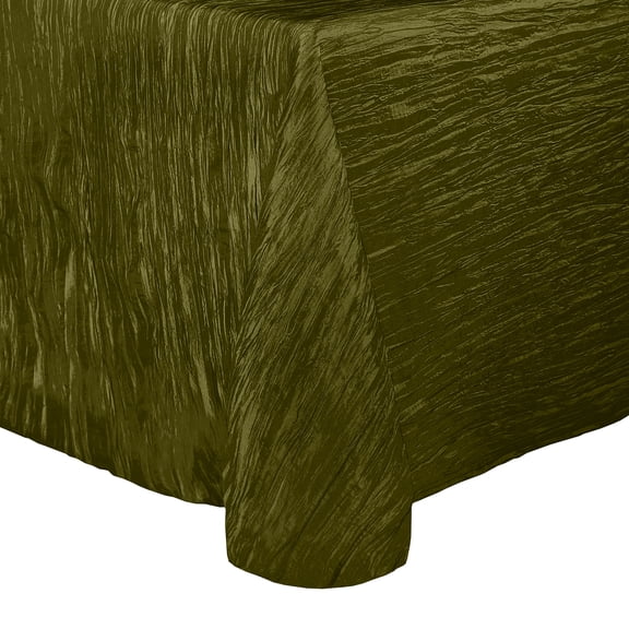 Ultimate Textile Crinkle Taffeta - Delano 54-Inch Round Tablecloth Moss Green