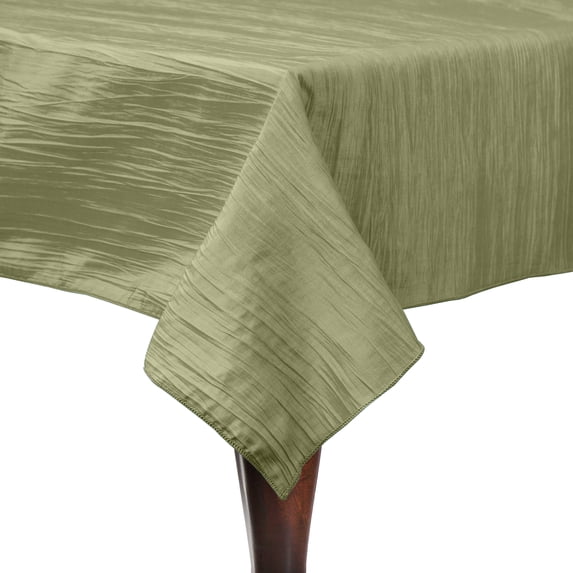 Ultimate Textile Crinkle Taffeta - Delano 72 x 120-Inch Rectangular Tablecloth Willow Green