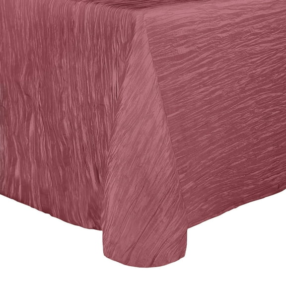 Ultimate Textile Crinkle Taffeta - Delano 90 x 132-Inch Rectangular Tablecloth Watermelon Pink