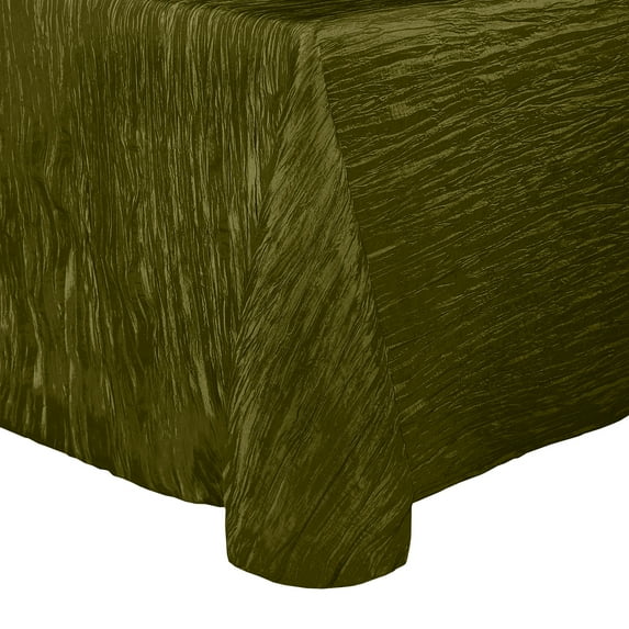 Ultimate Textile Crinkle Taffeta - Delano 90 x 132-Inch Rectangular Tablecloth with Rounded Corners