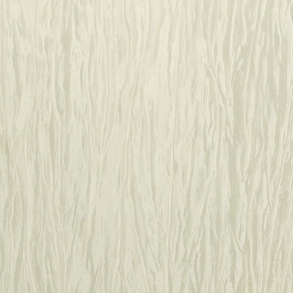 Ultimate Textile Crinkle Taffeta - Delano 96-Inch Round Tablecloth Ivory Cream