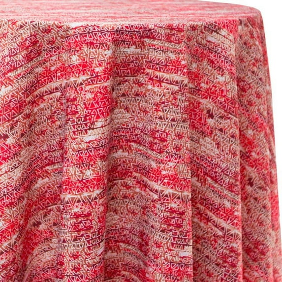 Ultimate Textile Desert Red 90-Inch Round Patterned Tablecloth
