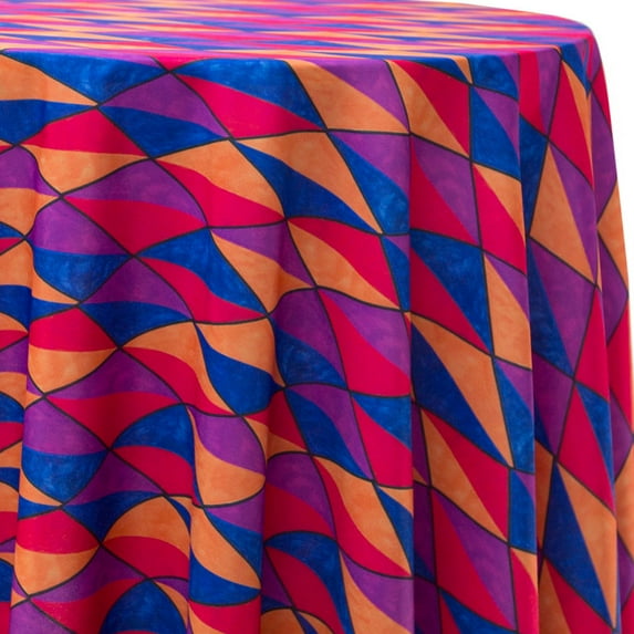 Ultimate Textile Diamonz 84-Inch Round Tablecloth