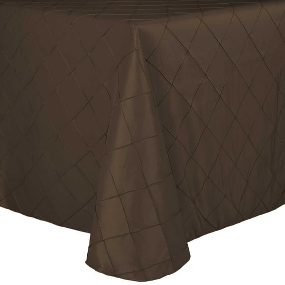 Ultimate Textile Embroidered Pintuck Taffeta 108 x 156-Inch Oval Tablecloth