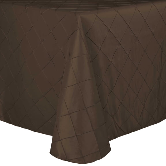 Ultimate Textile Embroidered Pintuck Taffeta 60 x 102-Inch Oval Tablecloth