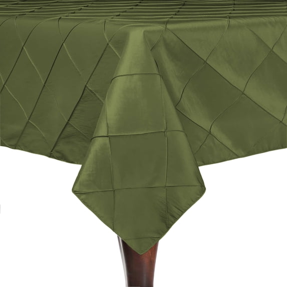 Ultimate Textile Embroidered Pintuck Taffeta 60 x 126-Inch Rectangular Tablecloth