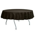 thumbnail image 1 of Ultimate Textile Embroidered Pintuck Taffeta 72-Inch Round Tablecloth Chocolate Light Brown, 1 of 3