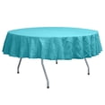 thumbnail image 1 of Ultimate Textile Embroidered Pintuck Taffeta 72-Inch Round Tablecloth Turquoise Blue, 1 of 3