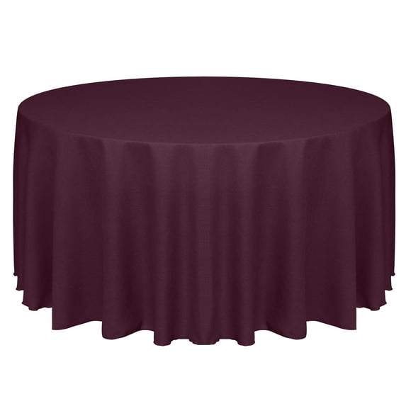 Ultimate Textile Faux Burlap - Havana 108-Inch Round Tablecloth - Basket Weave, Burgundy Red