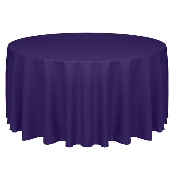 Ultimate Textile Faux Burlap - Havana 108-Inch Round Tablecloth - Basket Weave, Purple