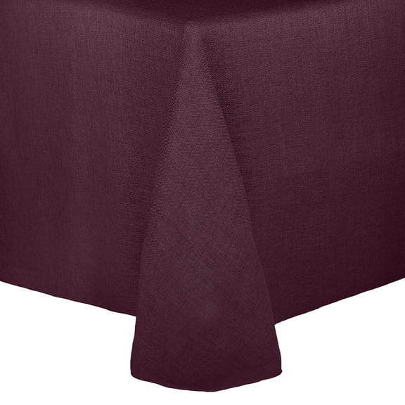 Ultimate Textile Faux Burlap - Havana 108 x 156-Inch Rectangular Tablecloth - Basket Weave, Burgundy Red