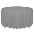 thumbnail image 1 of Ultimate Textile Faux Burlap - Havana 114-Inch Round Tablecloth - Basket Weave, Charcoal Grey, 1 of 3