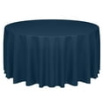thumbnail image 1 of Ultimate Textile Faux Burlap - Havana 132-Inch Round Tablecloth - Basket Weave, Navy Blue, 1 of 3