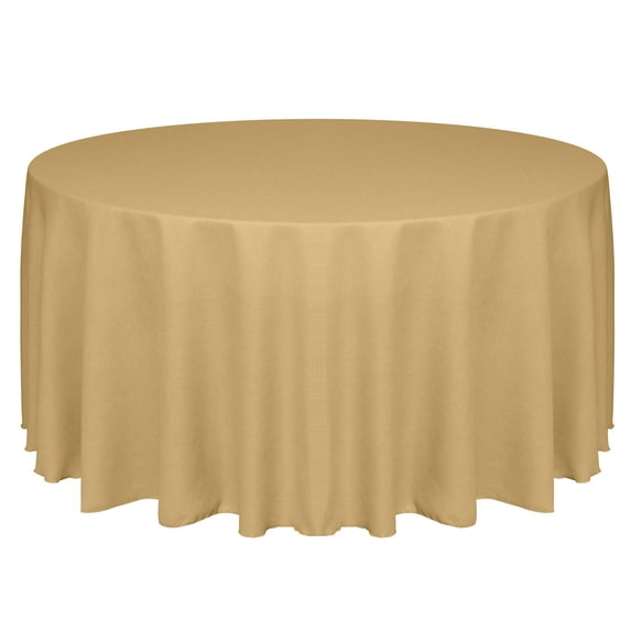 Ultimate Textile Faux Burlap - Havana 132-Inch Round Tablecloth