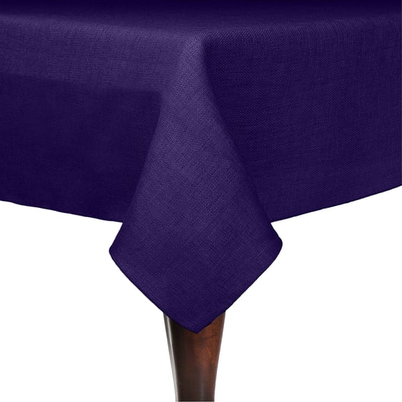 Ultimate Textile Faux Burlap - Havana 54 x 54-Inch Square Tablecloth - Basket Weave, Purple