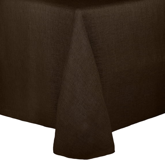 Ultimate Textile Faux Burlap - Havana 60 x 102-Inch Oval Tablecloth