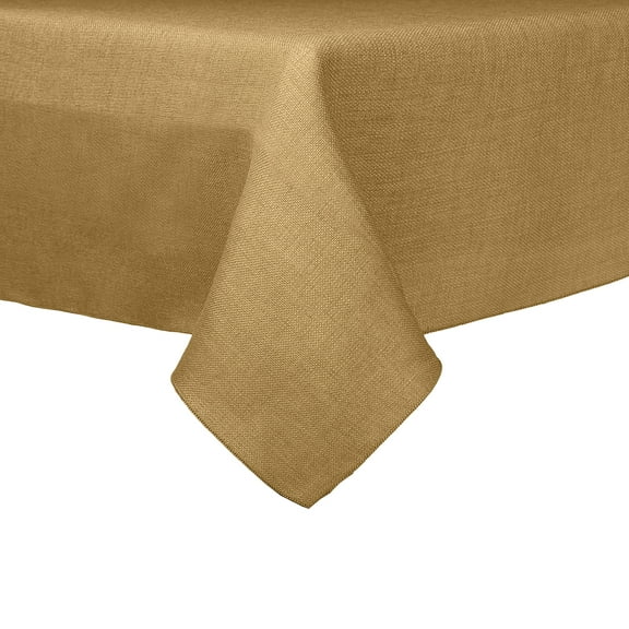 Ultimate Textile Faux Burlap - Havana 90 x 90-Inch Square Tablecloth