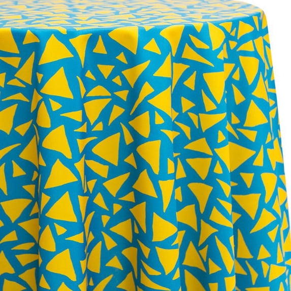 Ultimate Textile Flecks 114-Inch Round Patterned Tablecloth