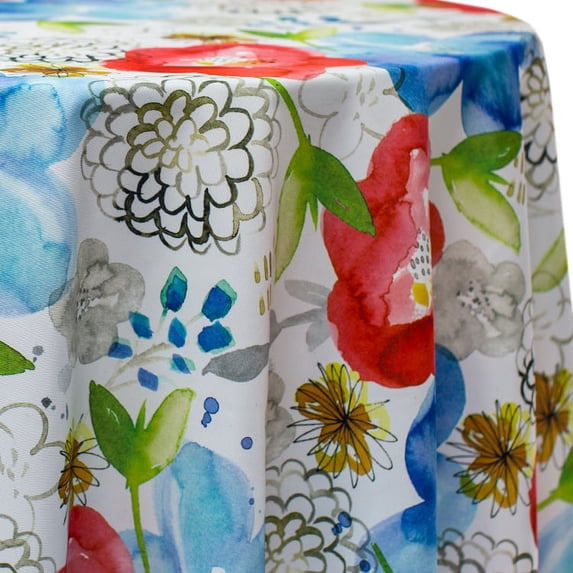 Ultimate Textile Hampton 102-Inch Round Patterned Tablecloth