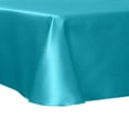thumbnail image 1 of Ultimate Textile Herringbone - Fandango 54 x 96-Inch Oval Tablecloth, Turquoise Blue, 1 of 3