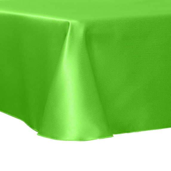 Ultimate Textile Herringbone - Fandango 58 x 144-Inch Oval Tablecloth, Lime Green