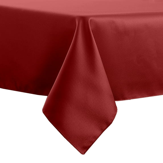 Ultimate Textile Herringbone - Fandango 72 x 108-Inch Rectangular Tablecloth, Holiday Red