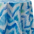 thumbnail image 1 of Ultimate Textile Ikat Blue 108-Inch Round Patterned Tablecloth, 1 of 2
