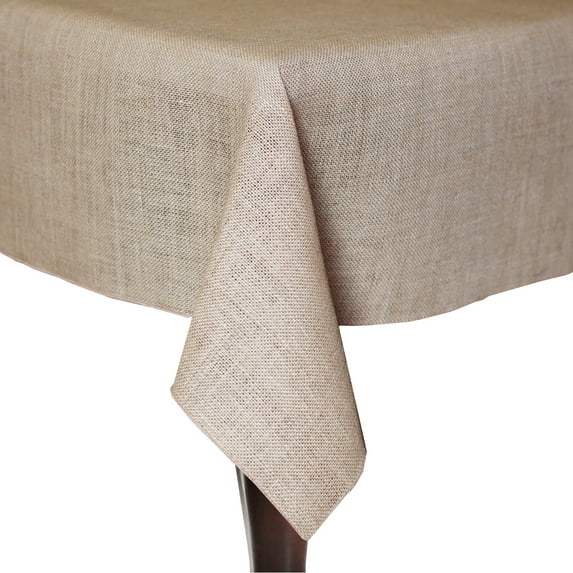 Ultimate Textile Jute Burlap Square Tablecloth