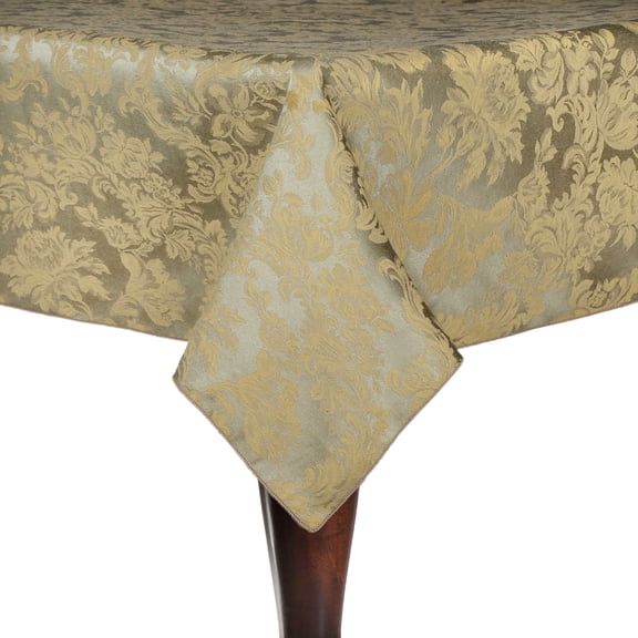 Ultimate Textile Miranda 48 x 52-Inch Rectangular Damask Tablecloth