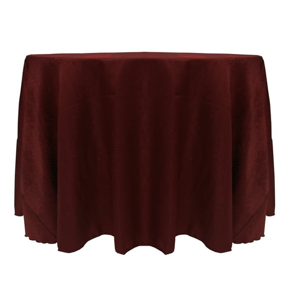 Ultimate Textile Modern Damask Kenya 114-Inch Round Tablecloth Bordeaux Red