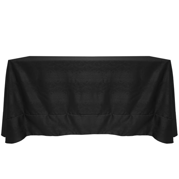 Ultimate Textile Modern Damask Kenya 120 x 120-Inch Square Tablecloth Black