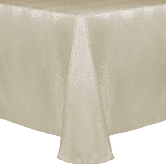 Ultimate Textile Modern Damask Kenya 52 x 70-Inch Oval Tablecloth Natural Ivory Cream