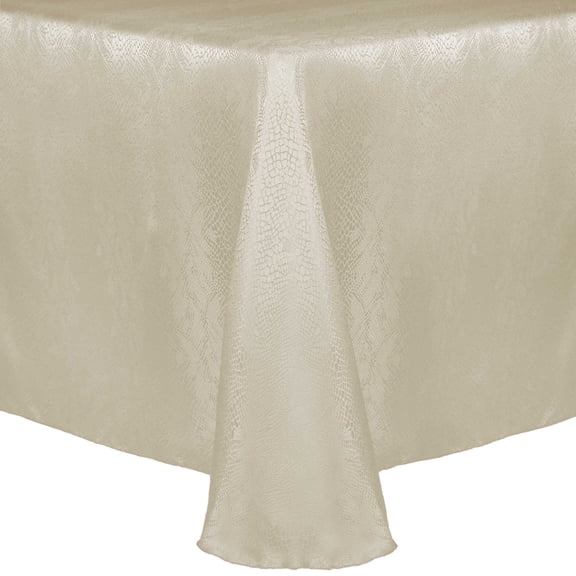 Ultimate Textile Modern Damask Kenya 60 x 144-Inch Oval Tablecloth Natural Ivory Cream