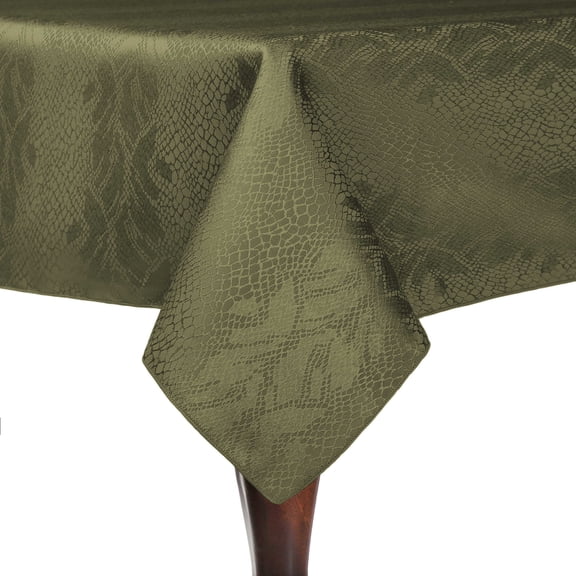 Ultimate Textile Modern Damask Kenya 84 x 84-Inch Square Tablecloth Jungle Green