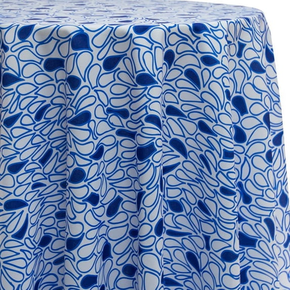 Ultimate Textile Peacock 96-Inch Round Patterned Tablecloth