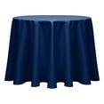 thumbnail image 1 of Ultimate Textile Poly-cotton Twill 102-Inch Round Tablecloth Navy Blue, 1 of 3