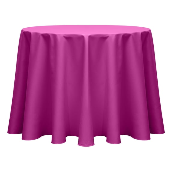 Ultimate Textile Poly-cotton Twill 102-Inch Round Tablecloth Raspberry Red