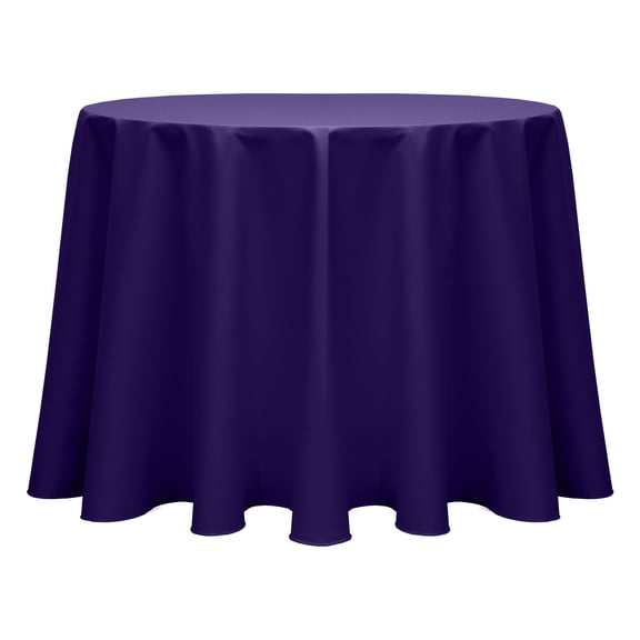 Ultimate Textile Poly-cotton Twill 108-Inch Round Tablecloth Purple