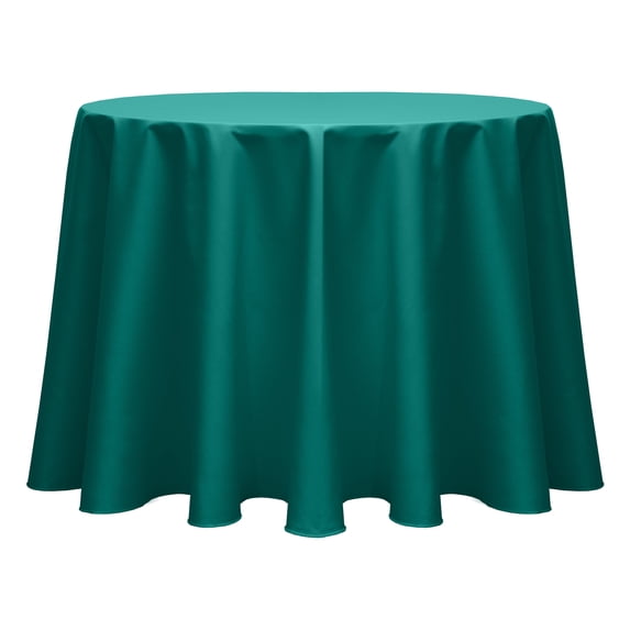 Ultimate Textile Poly-cotton Twill 108-Inch Round Tablecloth Teal