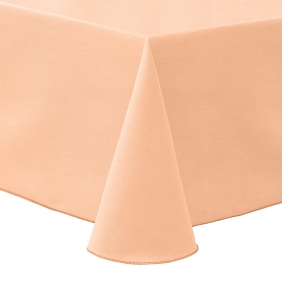 Ultimate Textile Poly-cotton Twill 108 x 132-Inch Rectangular Tablecloth Peach