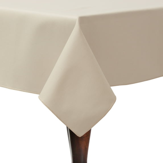 Ultimate Textile Poly-cotton Twill 54 x 120-Inch Rectangular Tablecloth Beige