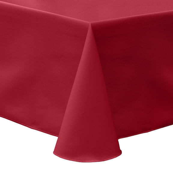 Ultimate Textile Poly-cotton Twill 54 x 96-Inch Oval Tablecloth Red