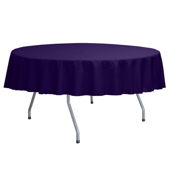 Ultimate Textile Poly-cotton Twill 60-Inch Round Tablecloth Purple