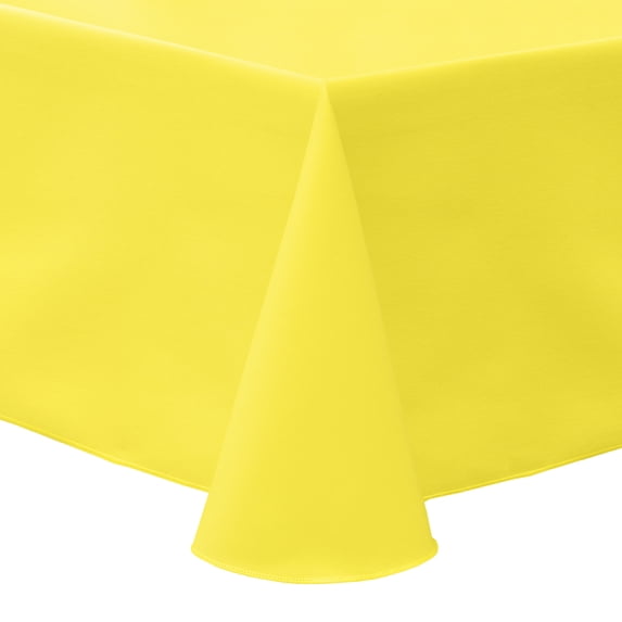 Ultimate Textile Poly-cotton Twill 60 x 144-Inch Oval Tablecloth Lemon Yellow