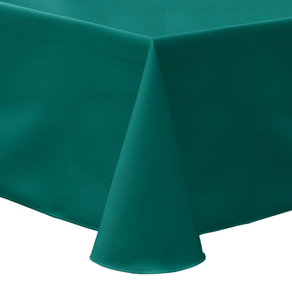 Ultimate Textile Poly-cotton Twill 60 x 84-Inch Oval Tablecloth Teal