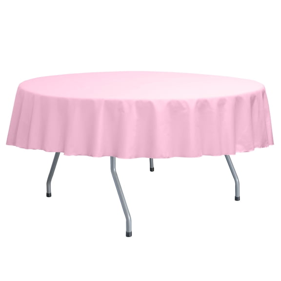 Ultimate Textile Poly-cotton Twill 72-Inch Round Tablecloth Light Pink